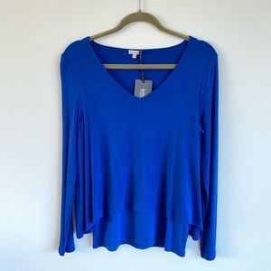 Cobalt blue layered top